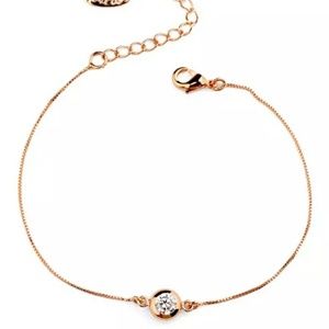 everrealli Jewelry - Rose Gold Solitaire Diamond Bezel Set Bracelet everrealli Jewelry - Rose Gold Solitaire Diamond Bezel Set Bracelet